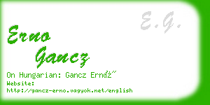 erno gancz business card